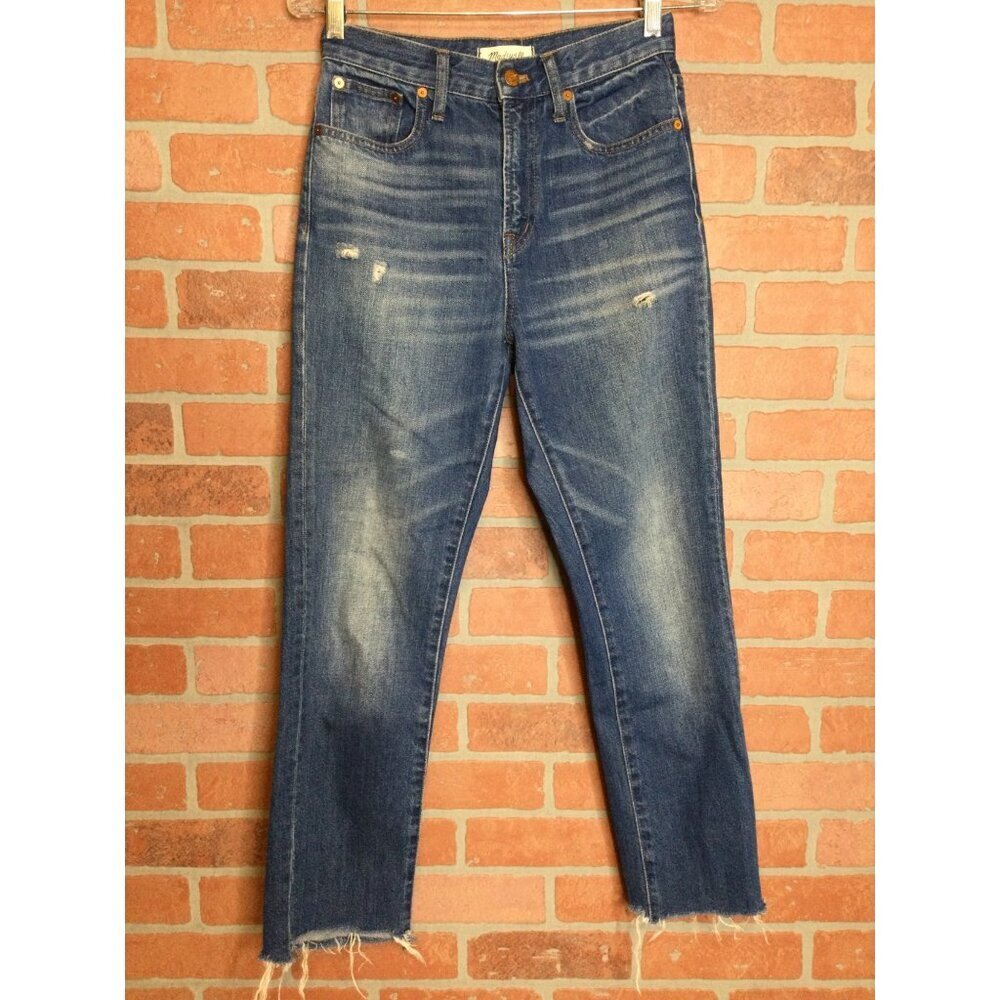 Madewell The Perfect Vintage Jean Womens Jeans Size 24 Distressed Raw Hem